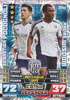 Wisdom Pocognoli West Bromwich Albion 2014/15 Topps Match Attax Duo #D19